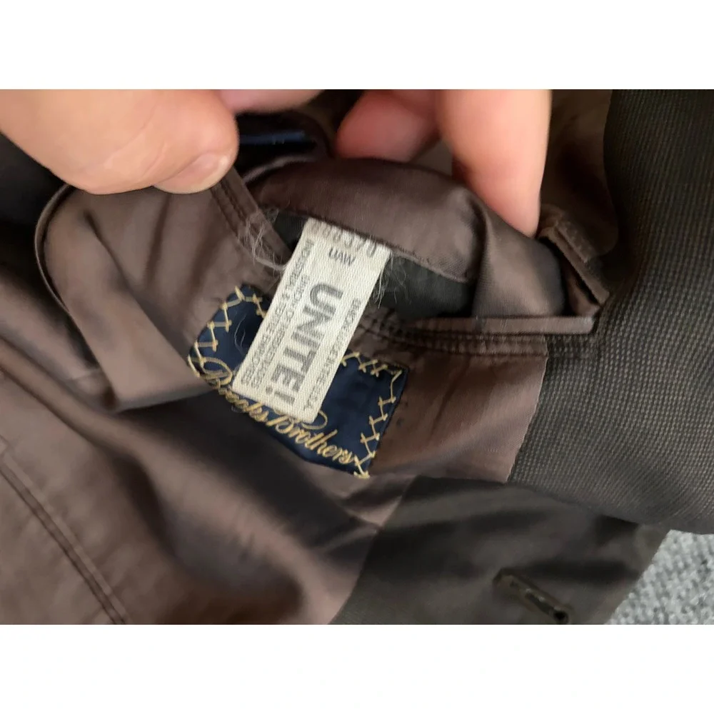 Brooks Brothers Mens 40 Reg Wool Blazer Sport Coat Dark Brown 2 Button USA Made
